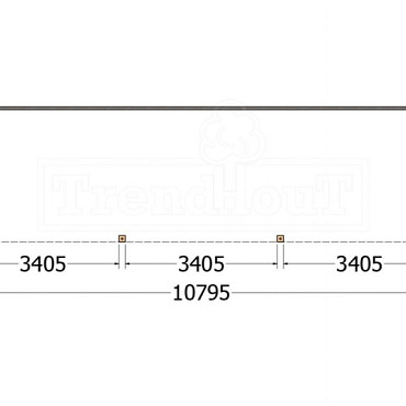 Aanbouwveranda Modena 10800x3000x2700mm (bxdxh)