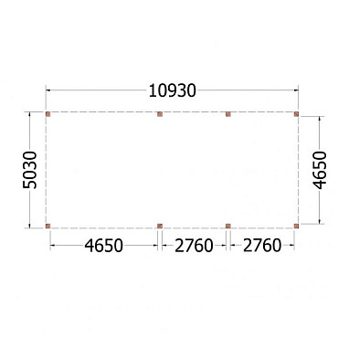 Buitenverblijf Palermo XXL 10950x5050x2480mm (bxdxh)