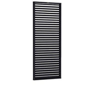 Shutterscherm Excellent vuren, 90x224cm zwart gespoten