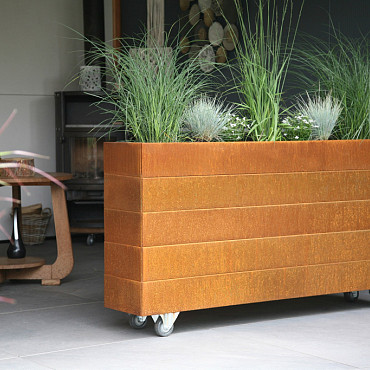 Plantenbak Modulair Corten 120x120x56cm