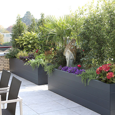 Plantenbak Modulair Antraciet 210x180x28cm