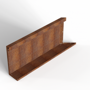 Component Module+ Inwendig hoekpaneel-L (C) 90x42cm Corten