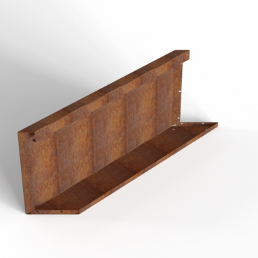 Component Module+ Parallel paneel-L (E) 90x42cm Corten