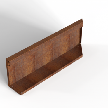 Plantenbak Module+ Uitwendig hoekpaneel (B) 90x28cm Links Corten