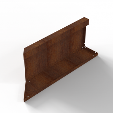 Plantenbak Module+ Inwendig hoekpaneel-Rechts (C) 60x28cm Corten