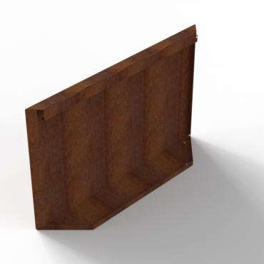 Plantenbak Module+ Kopschot paneel (D) 90x56cm Corten