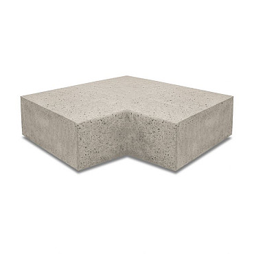 Artistone Oud Hollands hoekstuk traptreden 90° binnen 40x20cm Greige