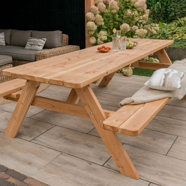 Picknicktafel Wout, Douglas, bladmaat 74x240cm onbehandeld