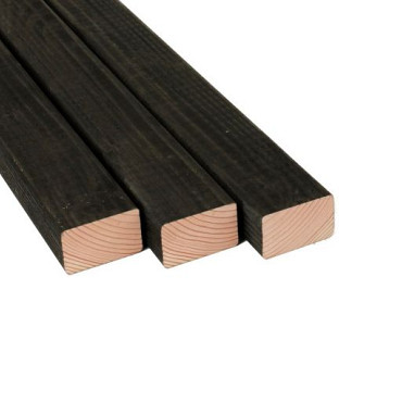 Douglas geschaafde regel gedroogd 4,5x7x250cm zwart