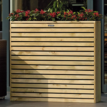 Terrasbloembak Elan Excellent, 93x30x103cm groen geïmpregneerd
