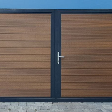 Boston maatwerk Dubbele poort klein max (B) 400cm (H) 100cm incl insteekslot