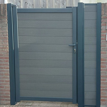 Boston maatwerk Enkele poort groot max (B) 200cm (H) 200cm incl insteekslot