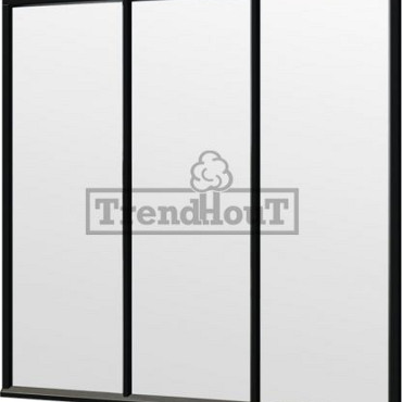 Steel Look raam 2230x2200mm zwart module H-01