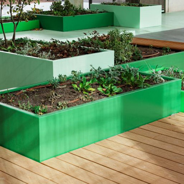 CARREZ met bodem 1500x400x600mm Aluminium  (AF30.1)