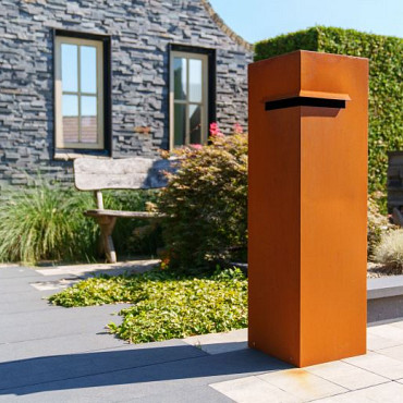 Brievenbus Corten - IVAR 350x350x1200 (IVC1.2)