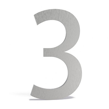 Huisnummer 79x5x120mm RVS 5mm (3 RVS)