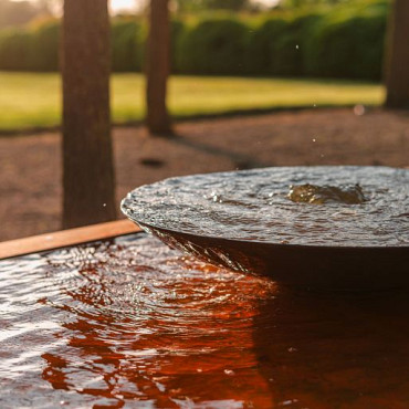 Corten Watertafel MET 3 SCHALEN 4000x1000x400mm Corten 3mm (CBS3)