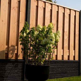 Beton onderplaat dubbelzijdig rotsmotief 36x3,5x184cm antraciet gecoat