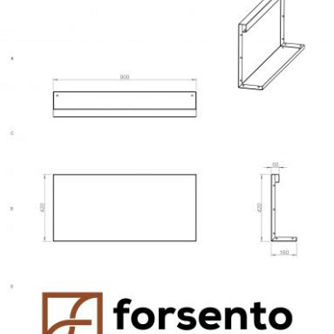 Component Module+ Recht Paneel (A) 90x42cm Corten