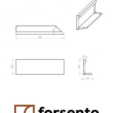 Component Module+ Uitwendig hoekpaneel-Rechts (B) 90x28cm Corten