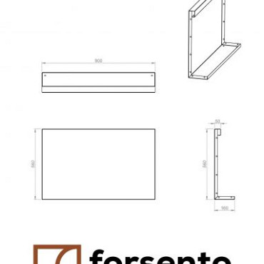 Component Module+ Recht Paneel (A) 90x56cm Corten