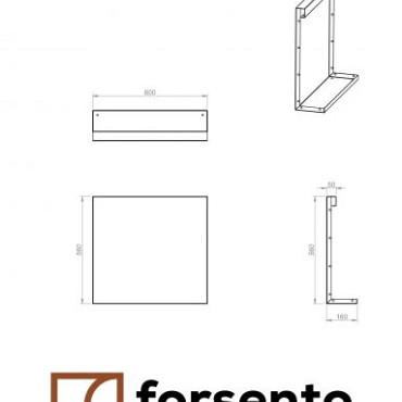 Component Module+ Recht Paneel (A) 60x56cm Corten