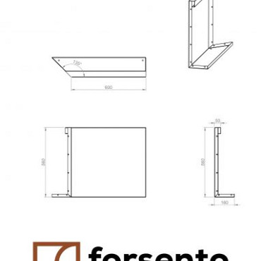 Component Module+ Inwendig hoekpaneel-Links (C) 60x56cm Corten
