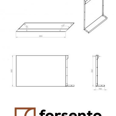 Component Module+ Parallel paneel-R (E) 90x56cm Corten