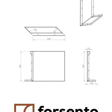 Component Module+ Parallel paneel-L (E) 60x56cm Corten