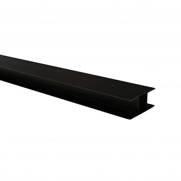 Stalen H-gleufpaal met structuur poedercoating, 4,2 x 9,6 x 300 cm, zwart RAL9005