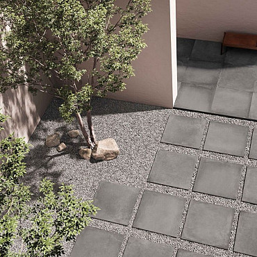 GeoCeramica® 100x100x4cm Mundo Mid Grey