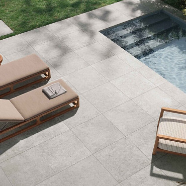 GeoCeramica® 100x100x4cm Mundo Mid Grey