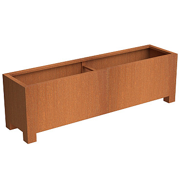 CARREZ met poten 800x800x600mm Corten (CAP6.1)