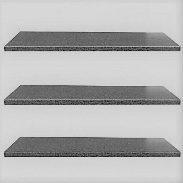 Afdekplaat-Vijverrand Basalt G684 100x15x3cm Gezoet met facet