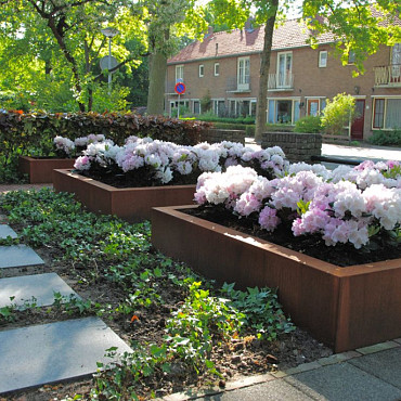 CARREZ met bodem 1400x1400x600mm Corten (CA3.1)