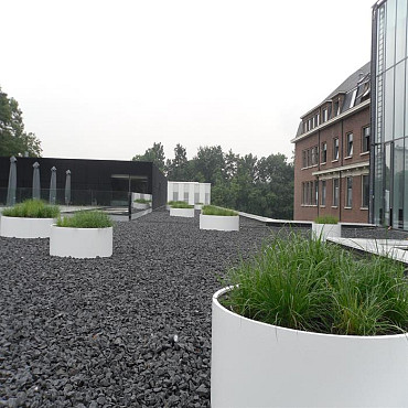 CIRCUM met poten Ø800x800mm Aluminium (AMP6.1)