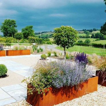 CARREZ met bodem 2000x400x800mm Corten (CA24)