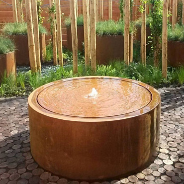 Corten Watertafel ROND 1200x750mm (CBR2)