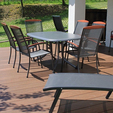 WPC 22,5x210mm Fiberdeck Premium | ronde kamer | 2-zijdig | Ipé | 500cm