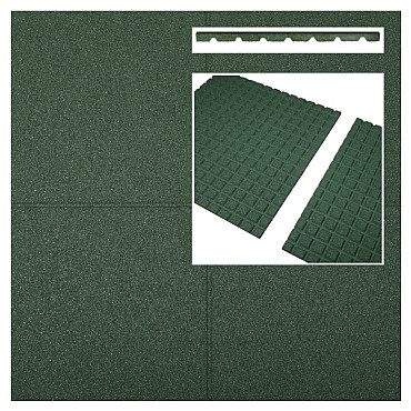 Aslon® SBR rubbertegel 1000x1000x45 mm groen