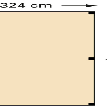 Douglas houtpakket 324x524cm tbv schaduwdoek 290x500cm kleurloos geïmpregneerd