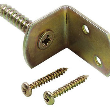 L-beslagset geel verzinkt (t.b.v. houten palen)