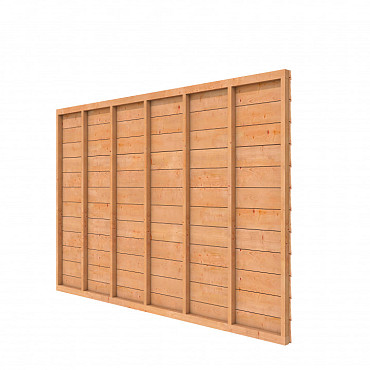 Douglas wandpakket t.b.v. enkelzijdige wand DHZ 328,5x224 cm, onbehandeld.