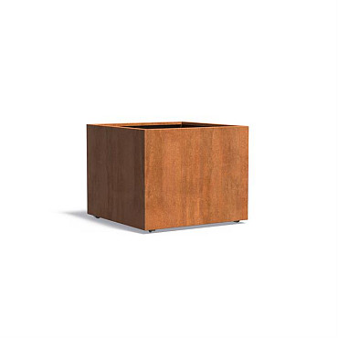 CARREZ met wielen 1000x1000x800mm Corten (CAWL5.1)