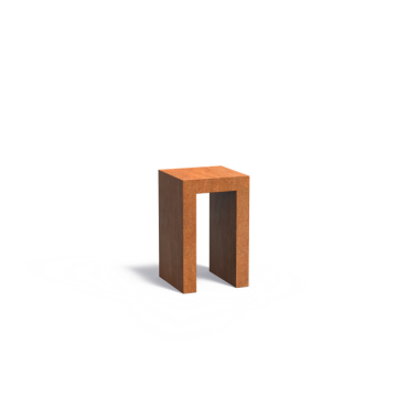 U-Sokkel 500x500x800mm Corten 2mm (CKU3)