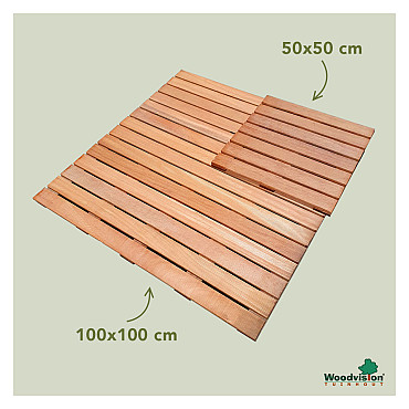 Hardhouten tegel 100x100cm