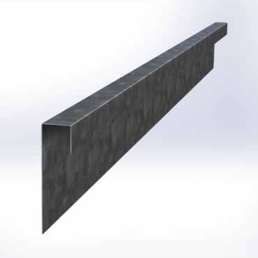 U-profiel Verzinkt Staal ongelijkzijdig opsluitband 5cm 220x5,1x20,1x5,4cm