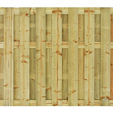 Jumboscherm geschaafd Vuren 18-planks 15mm 180x200cm recht verticaal