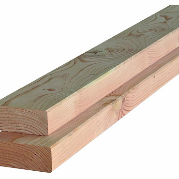 Balk douglas 45x95x5000mm onbehandeld, gedroogd en geschaafd