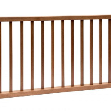 Hardhouten spijlenhek, 180x80cm Frame 4,5x7cm spijlen 2x3cm